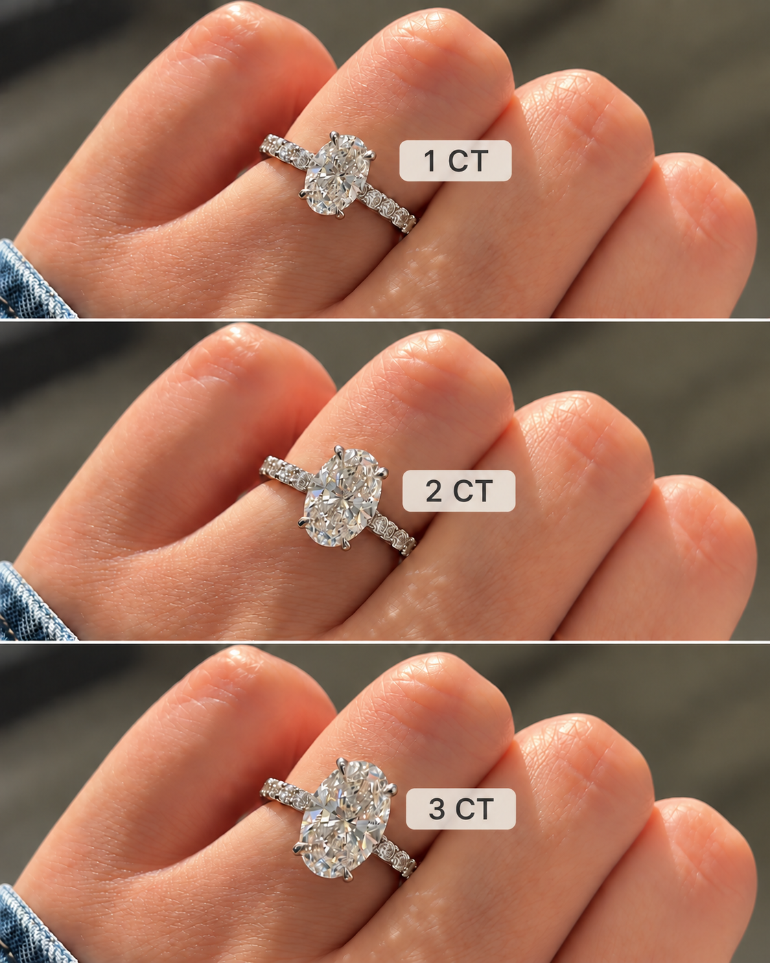 Kolları Taşlı Oval Yüzük